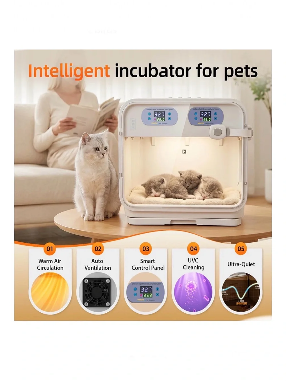 Intelligent Constant Temperature🌡️Pet🐩🐈 Brooder Incubator